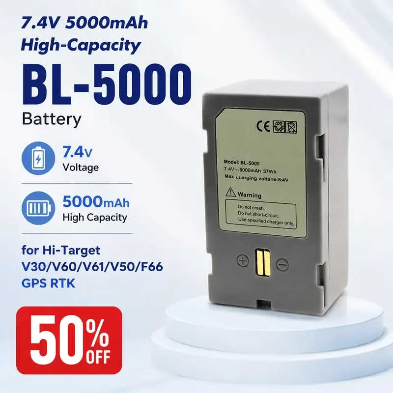

7.4V 5000mAh High-Capacity BL-5000 Battery for Hi-Target V30/V60/V61/V50/F66 GPS RTK