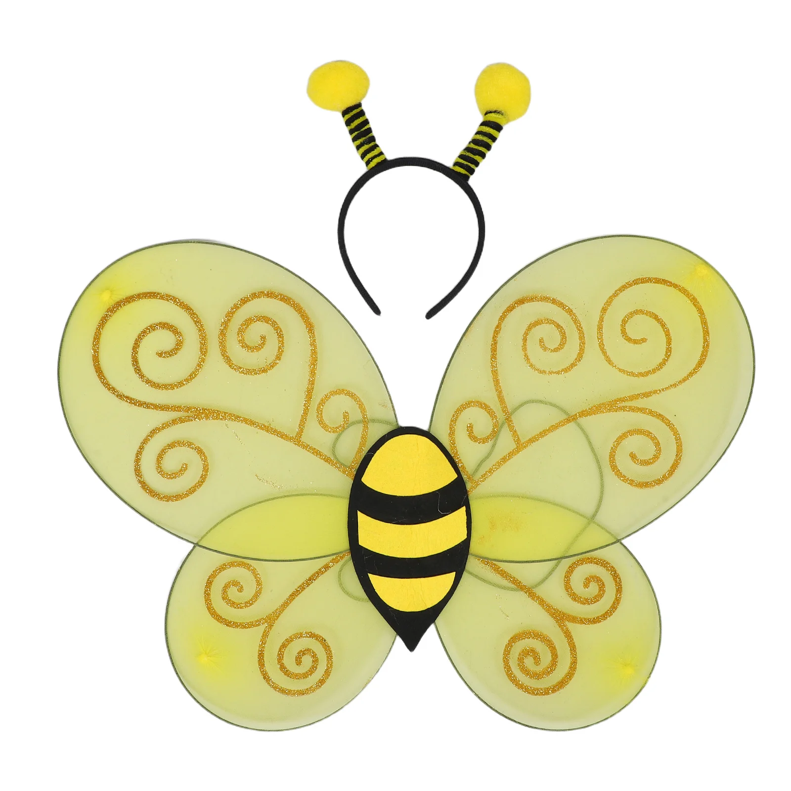 1 مجموعة أطفال النحل زي أجنحة عقال مجموعة واقعية النحل تأثيري اكسسوارات للحفلات المرحلة يلعب فستان مناسبات #5