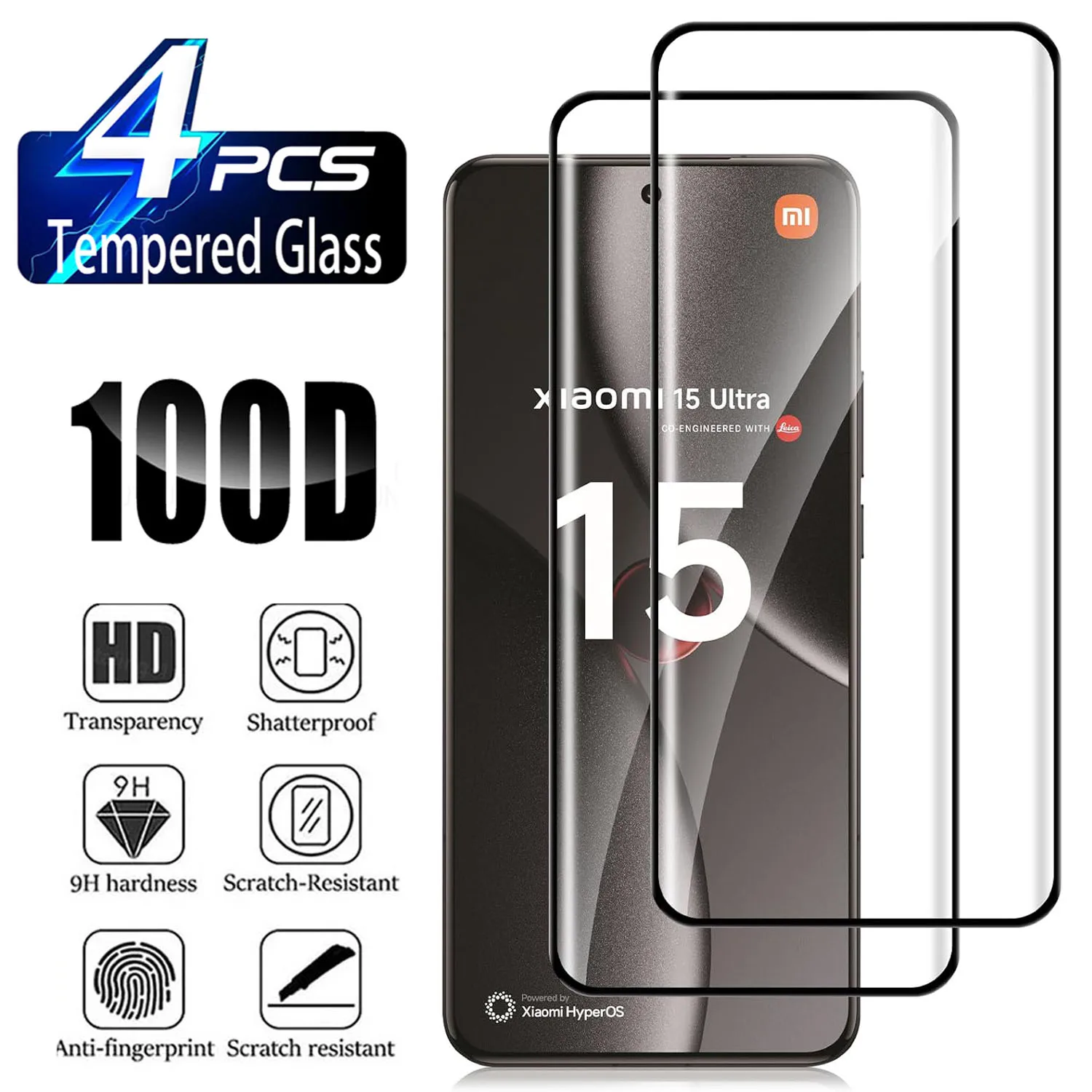 

2/4Pcs HD Curved Four Sides Glue Tempered Glass For Xiaomi 15 Pro/15 Ultra 5G Film