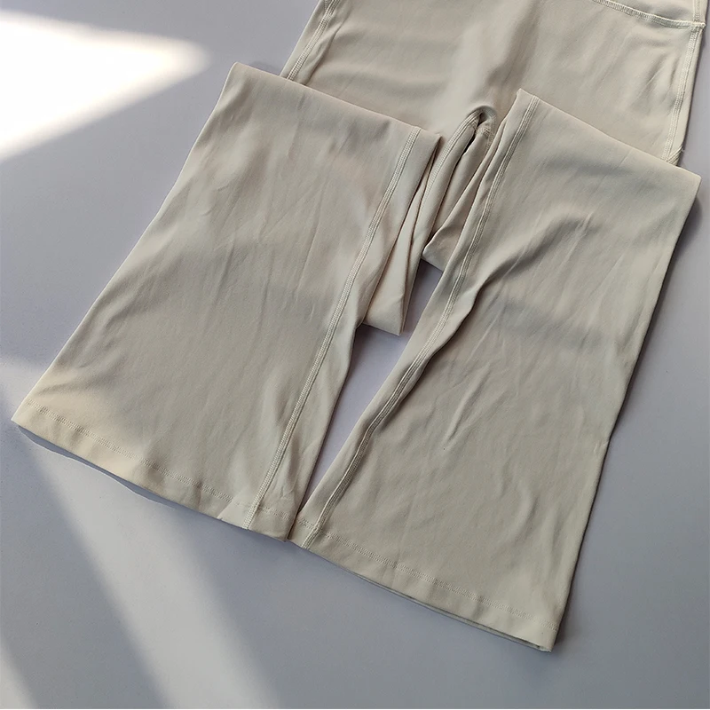 Hochwertige ausgestellte Yoga-Leggings, Yoga-Hosen mit hoher Taille, weite Hosen, atmungsaktive Fitness- und Freizeithosen, Glockenleggings für Damen – Detail 3