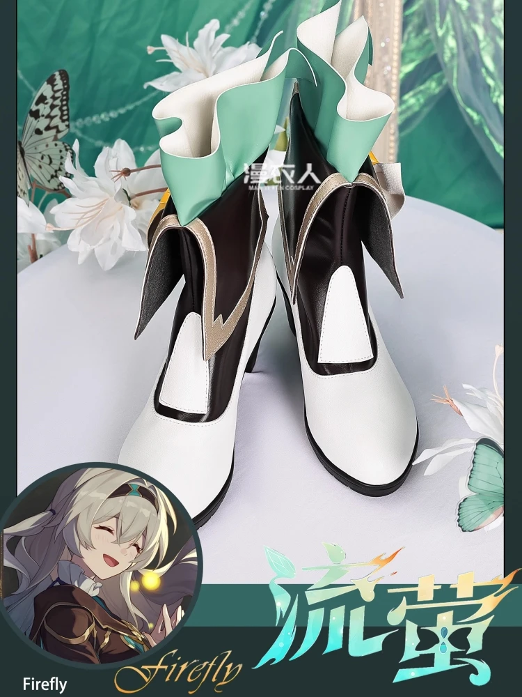 Botas de Cosplay de luciérnaga Honkai Star Rail Anime, zapatos de tacón alto para mujer, accesorios de ropa, accesorios de disfraces de Halloween, Stock