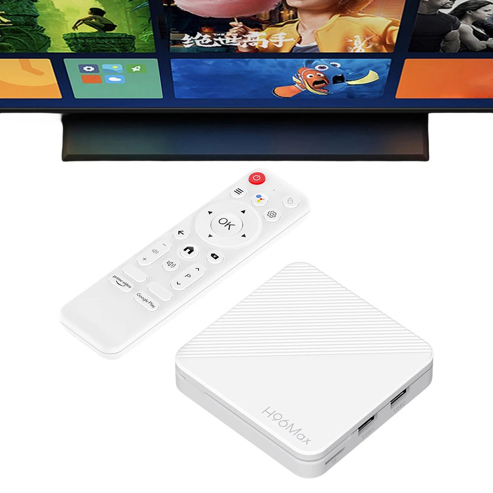 Smart TV Box 4K Streaming Device with 2GB RAM and 8GB or 16GB Storage with Android 14 and WiFi Connectivity