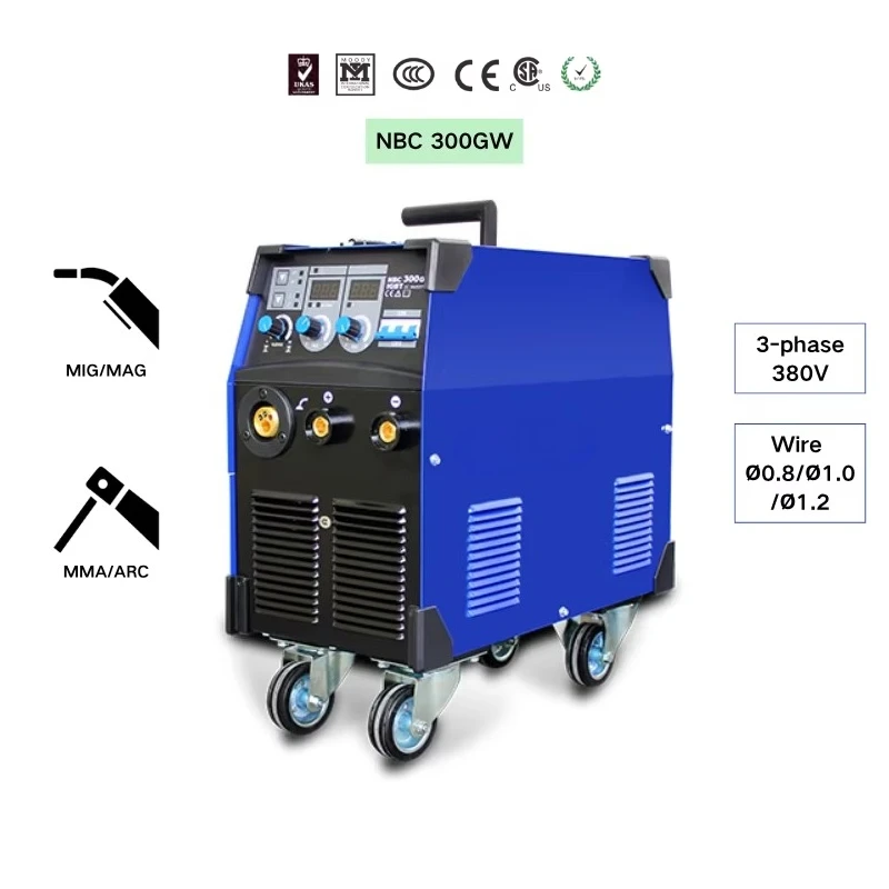 NBC 250/300 Inverter Welder with MIG/MMA Functions for Carbon Steel