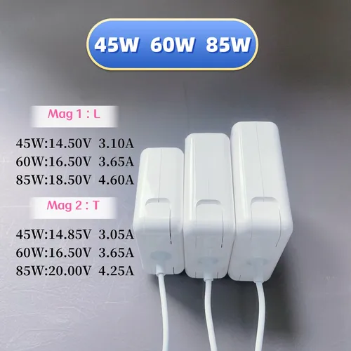 Para macbook 45W 60W 85W Magsaf * 2 cargador de macbook A1466 A1278 A1502 A1398 A1286 adaptador de corriente para Macbook Air Pro funda de cargador