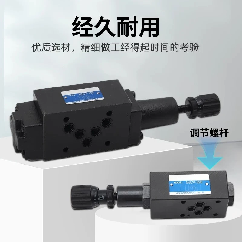 Stacked Hydraulic Counterbalance Valve MSVC Series Single Way Hydraulic Control Valve