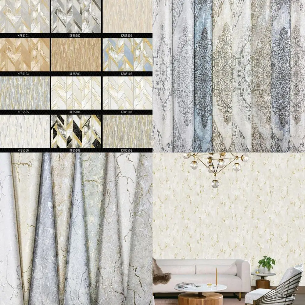 

Современные простые однотонные обои шириной 1,06 м с геометрическим узором 10 м 15,6 м корейские обои ПВХ производитель