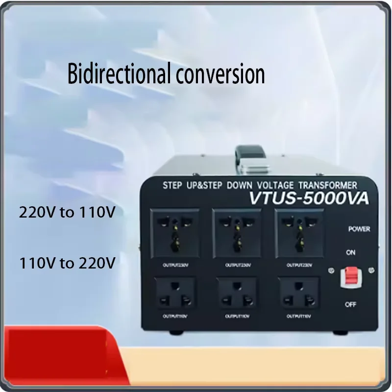 VTUS-5000VA Transformator 110 tot 220 V Hoog vermogen 220 tot 110 V Huishoudelijke stroomomvormer