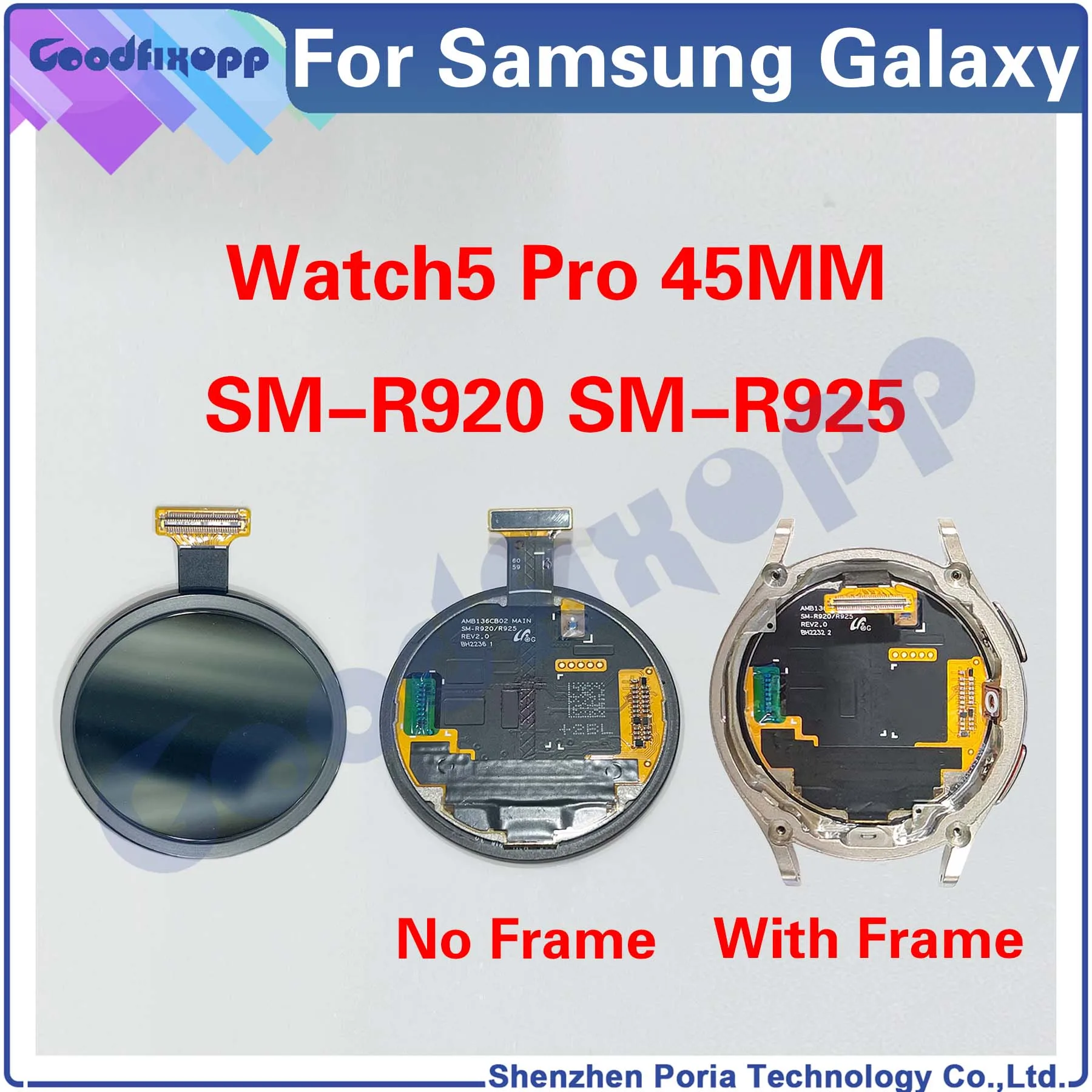 For Samsung Watch 5 Pro 45MM SM-R920 SM-R925 R920 R925 LCD Display Touch Screen Digitizer Assembly Repair Parts Replacement