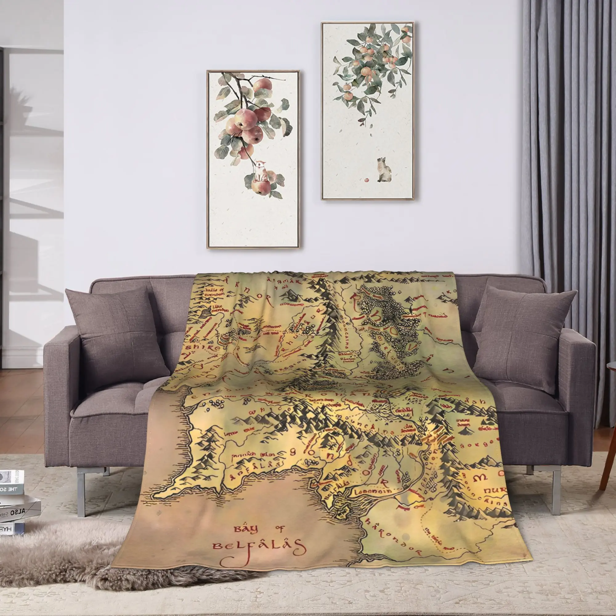 Soft Blanket Travel L-Lords Of The R-Rings  Throw Blanket  Flannel Bedspread For Living Room Novelty Sofa Bed Cover