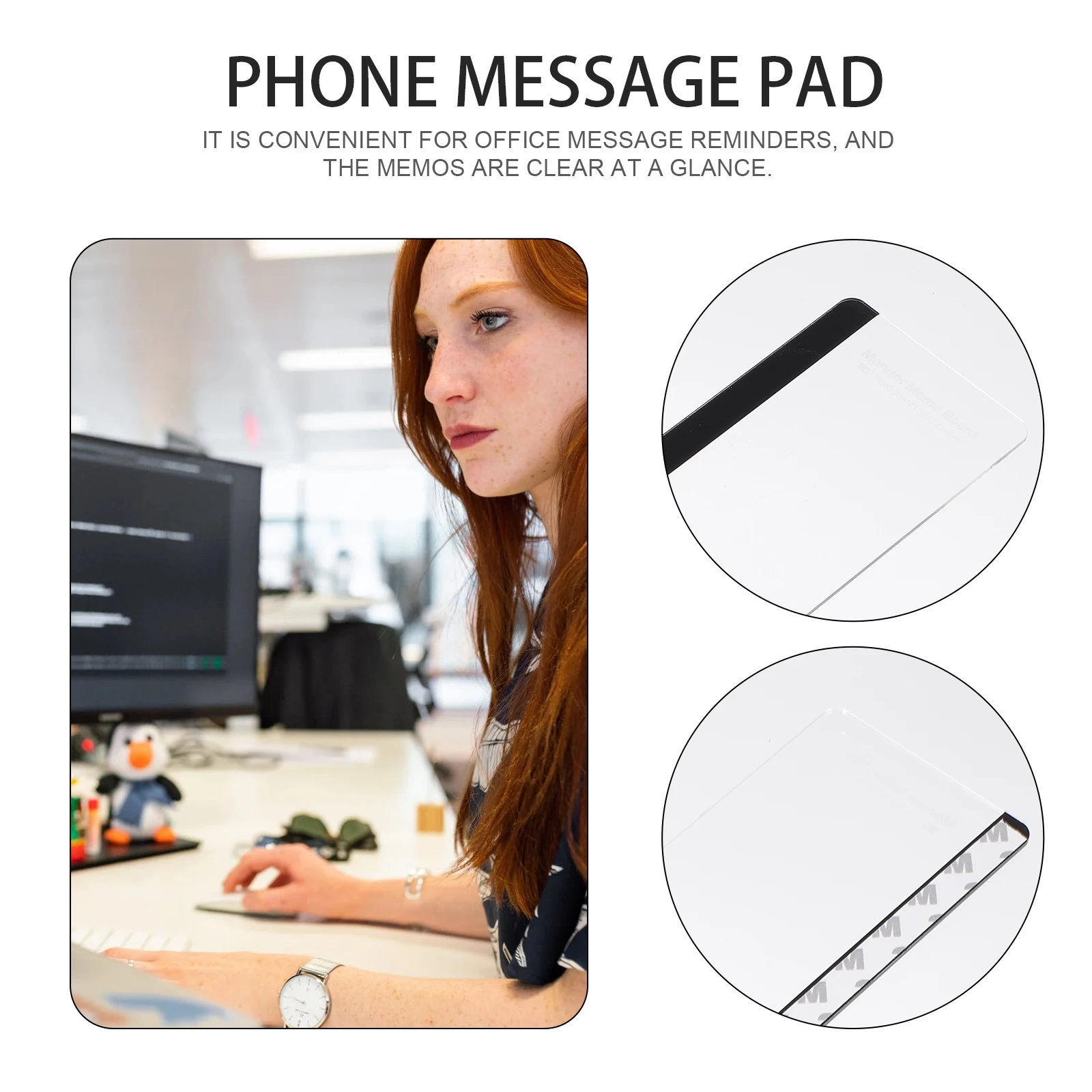 

Adhesive Memo Board For Computer Monitor Transparent Acrylic Message Board Office Supplies Panel Screen Side