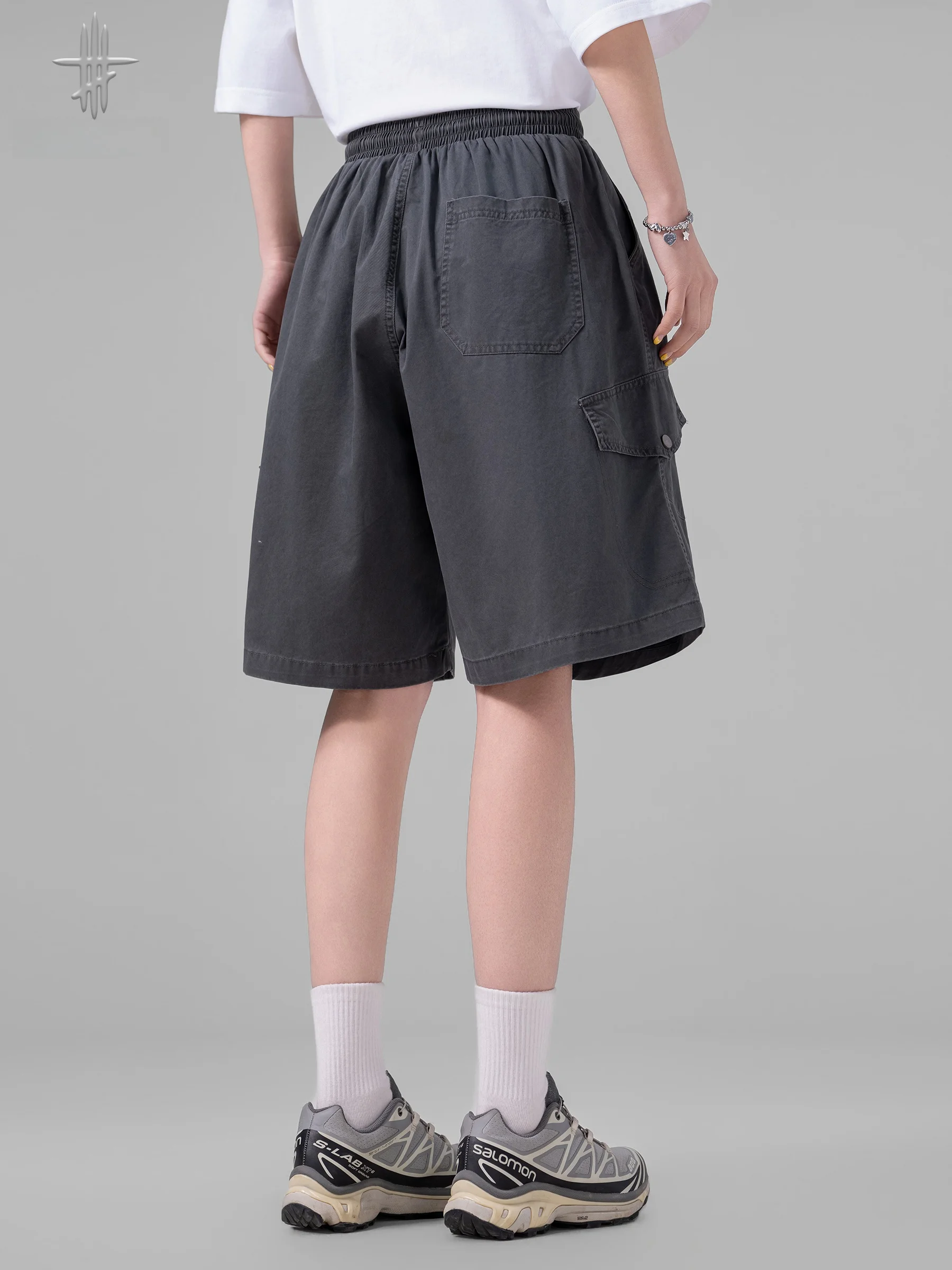 Retro Washed Workwear Shorts Unisex Loose Casual Wide Leg Five-Quarter Pants Summer 2026 New Style City Walk Outdoor Casual