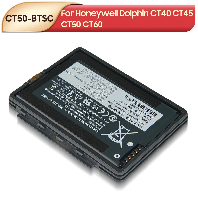 NEW Replacement Battery CT50-BTSC For Honeywell Dolphin CT40 CT45 CT50 CT60 4G/LTE 318-055-001 Handheld Computer Battery 4040mAh