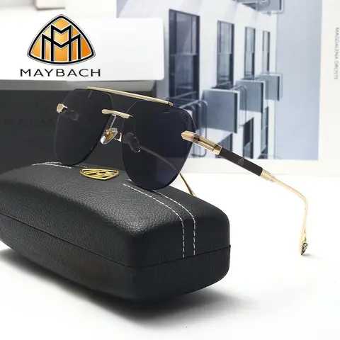 MAYBACH Gafas de sol de marca de lujo para hombres y mujeres Gafas de sol clásicas Gafas de alta calidad Gafas de piloto Protección UV 400 81141
