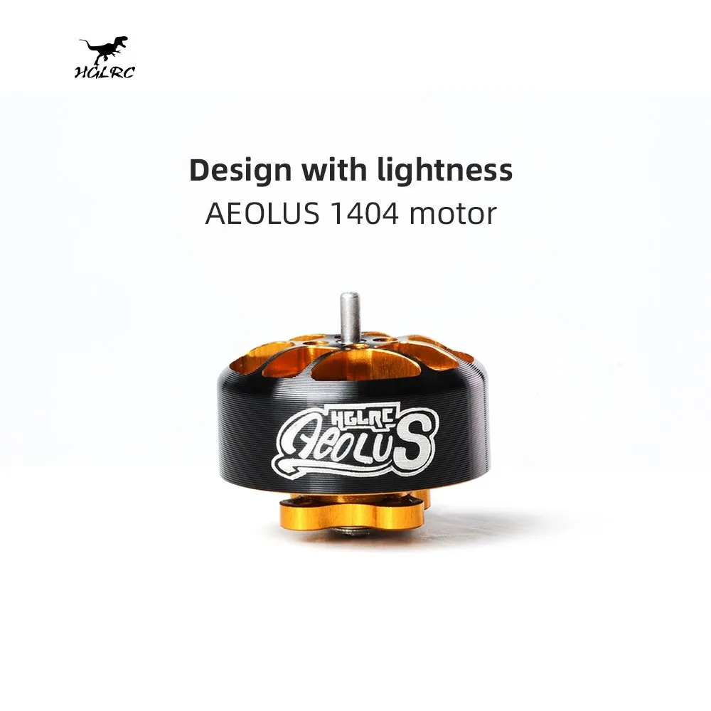 HGLRC AEOLUS 1404 3600KV 4800KV Brushless Motor 4~6S Lipo Golden Black Suitbale for 2~4inch Propeller Freestyle Traversing Drone