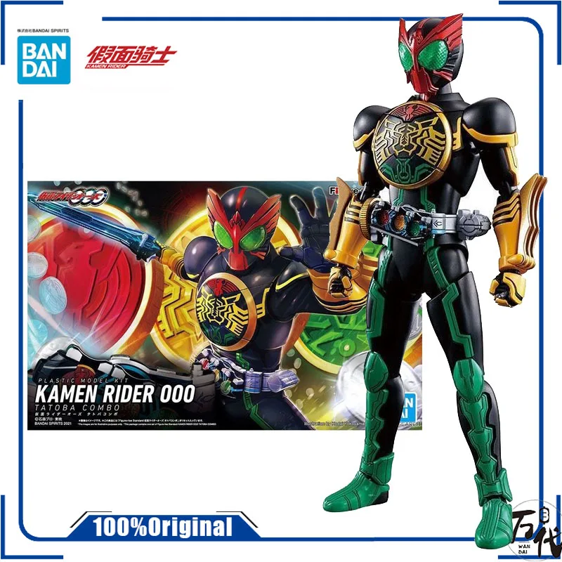 Bandai Genuine Figure Kamen Rider OOO Eagle Tiger Locust Ozzy Model Kit Figure-rise Standard Combo Collection Model Action Figur