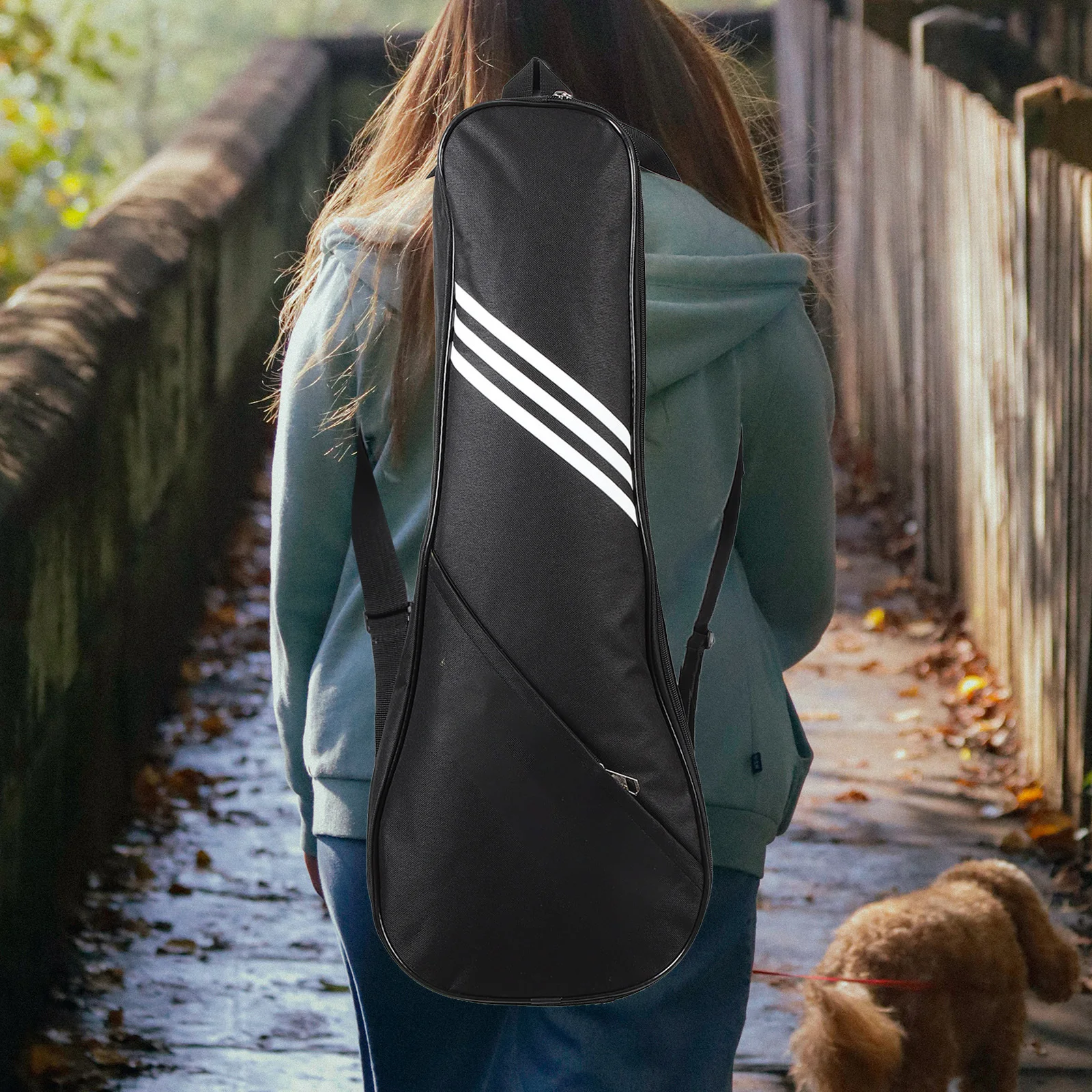 Lightweight Badminton Racket Bag Oxford Cloth Durable Adjustable Shoulder Strap Outdoor Portable Storage Carrying Pouch