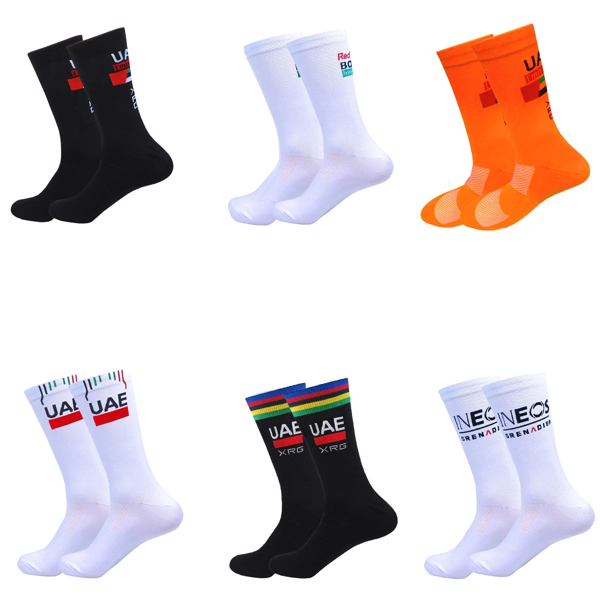 Grip Sock Yoga - 2027 White UAE Cycling Socks Non
