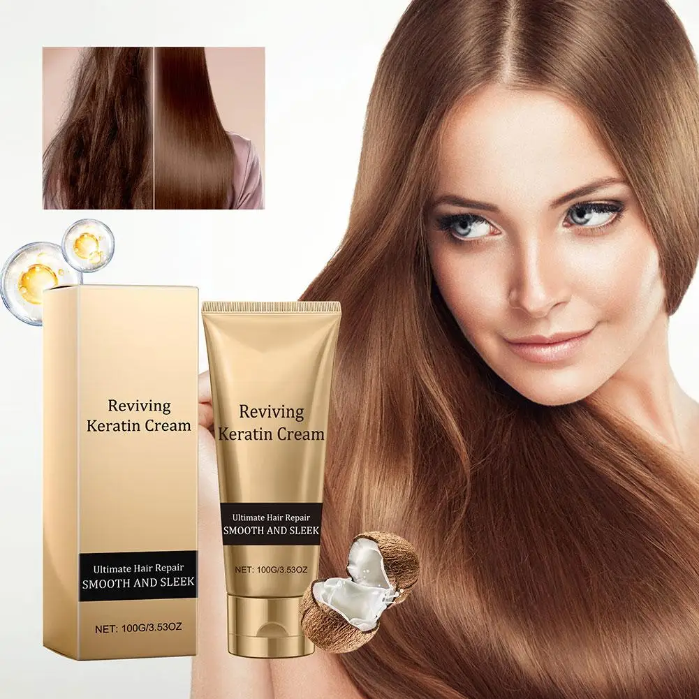 

100mL Keratin Treatments Smoothing Repair Damage Beauty Amino Acids Protein Anti Frizz Creams For Hair Care Product G6F7