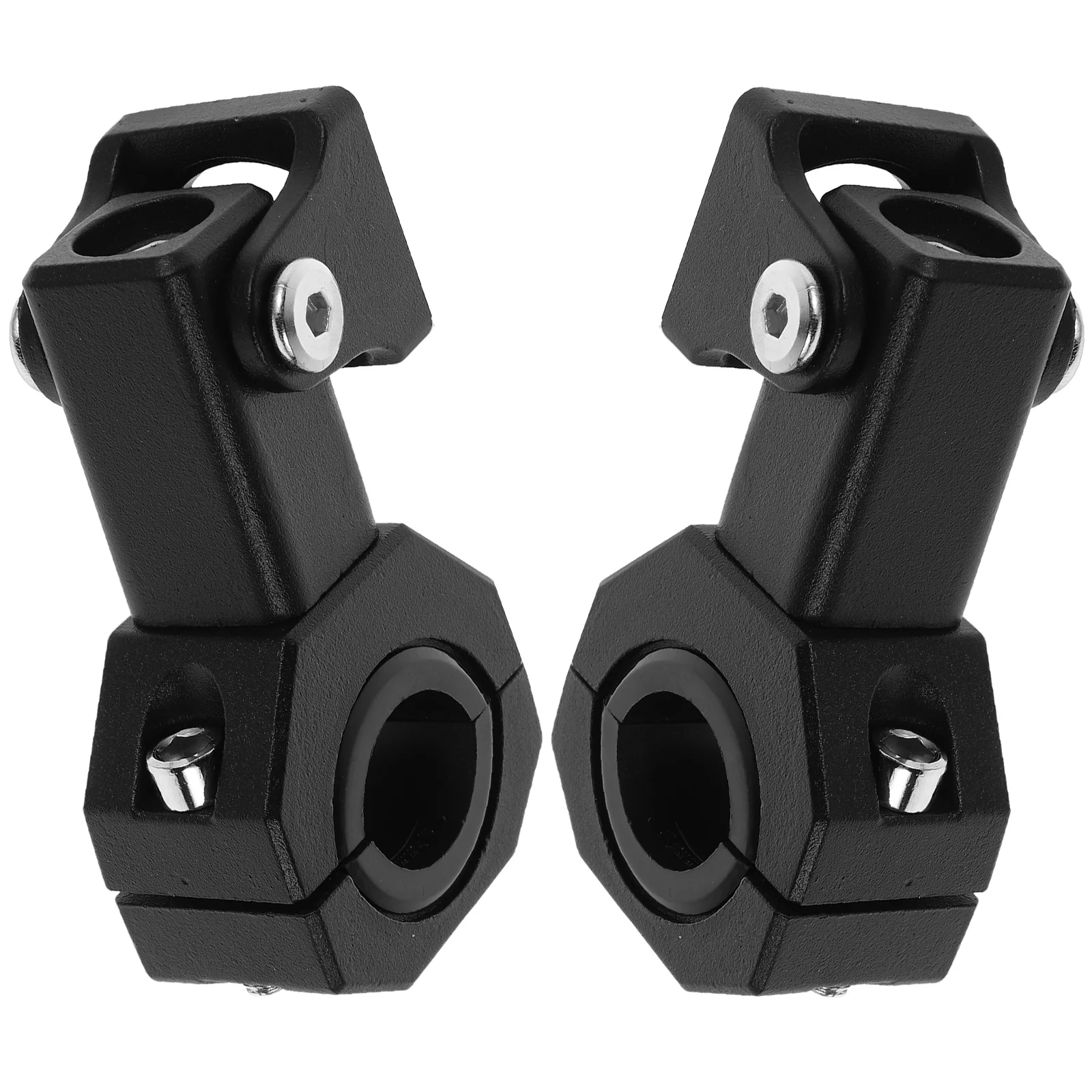 

2 Pcs Motorcycle Rearview Mirror Bracket Durable Adventure Bicycle Fixture Light Strip Pipe Clamp Flashlight Mount Metal Atv