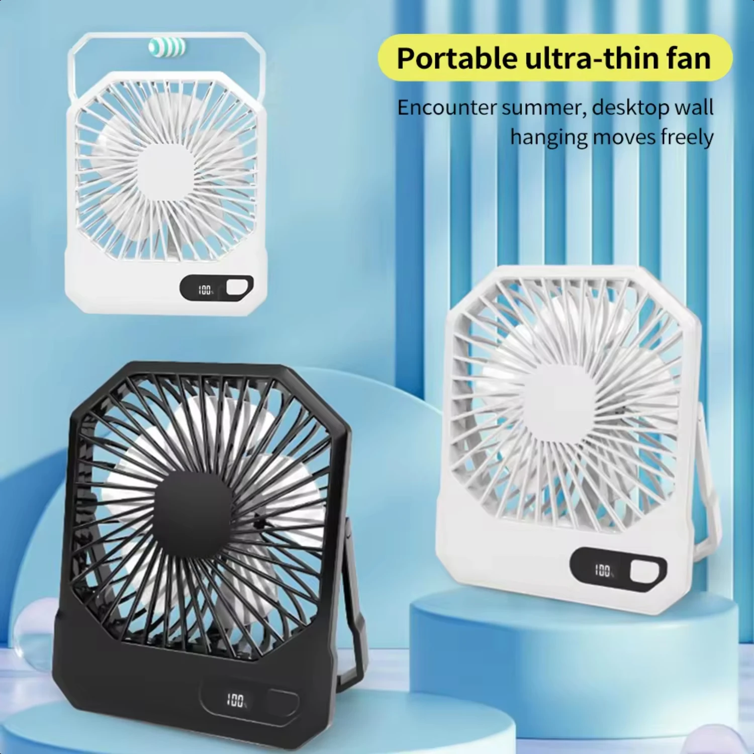 New Portable Mini Fan Air Conditioners USB Rechargeable  Fan Desk Table Office Cooling Fan  Low noise High Air Volume