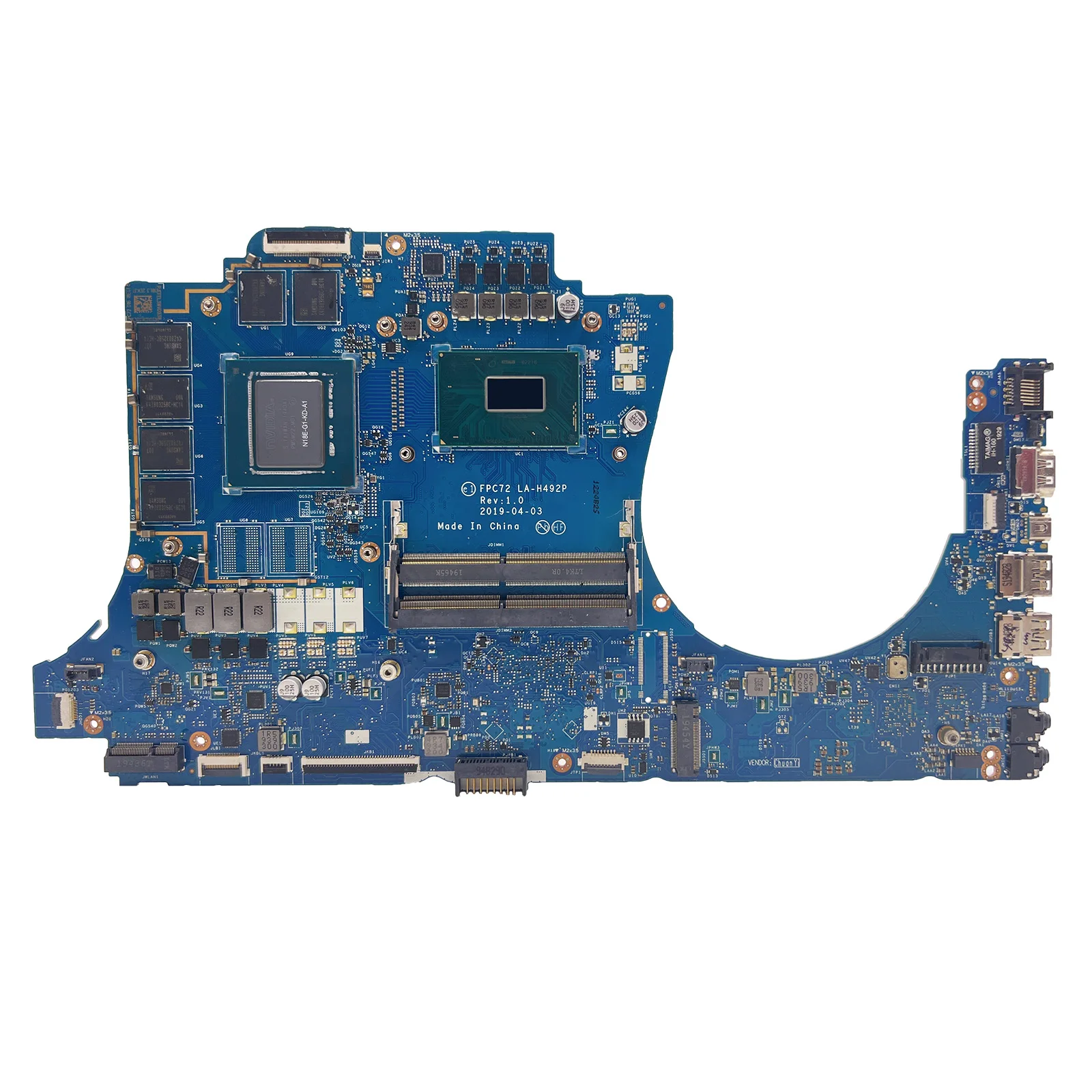 Placa base FPC72 LA-H492P para ordenador portátil HP OMEN 17T-CB 17-cb Series, Placa base con i7-9750H CPU RTX2060 V6G GPU completamente probada