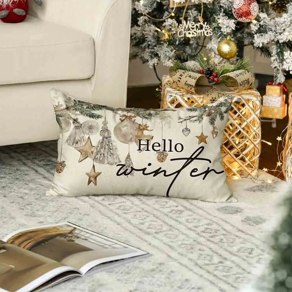 1pc Christmas-themed Pillowcases for Home ,Home decoration Christmas living room sofa pillow cover.
