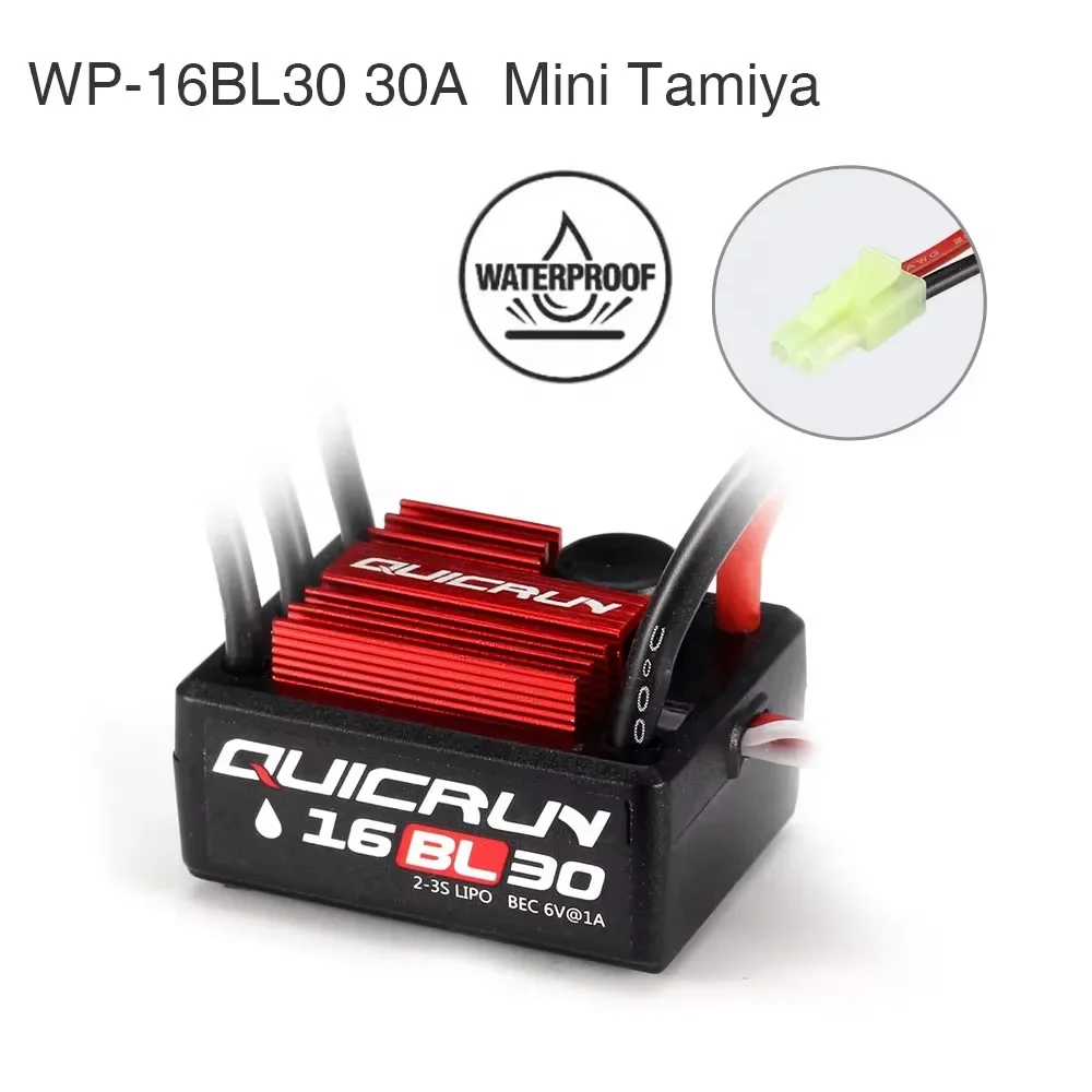 Hobbywing QuicRun WP 16BL30 30A مقاوم للماء بدون فرش ESC لسيارة 1/8 1/10 RC Buggy Monster