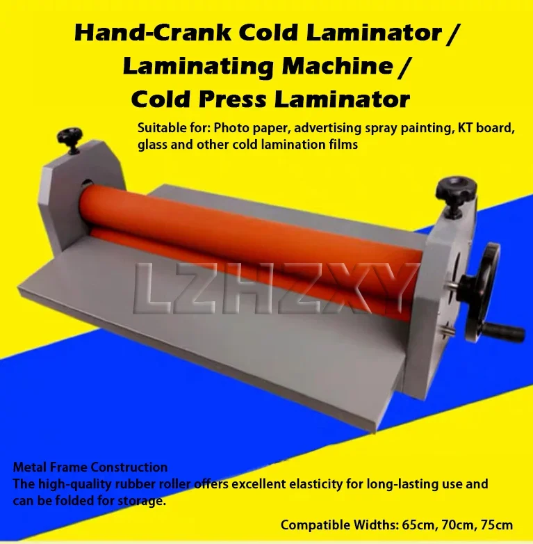 High Quality 70/75cm Manual Cold Roll Laminator Machine Advertising Photo Film