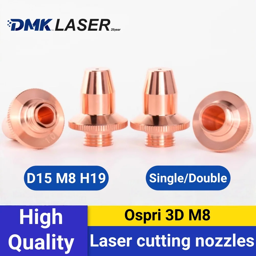 DMK Ospri FSN13-A/FSN13-B D15 M8 H19 fiber laser Cutting nozzles Pure Copper nozzles single/double For OSPRI Pipe Cutter Head