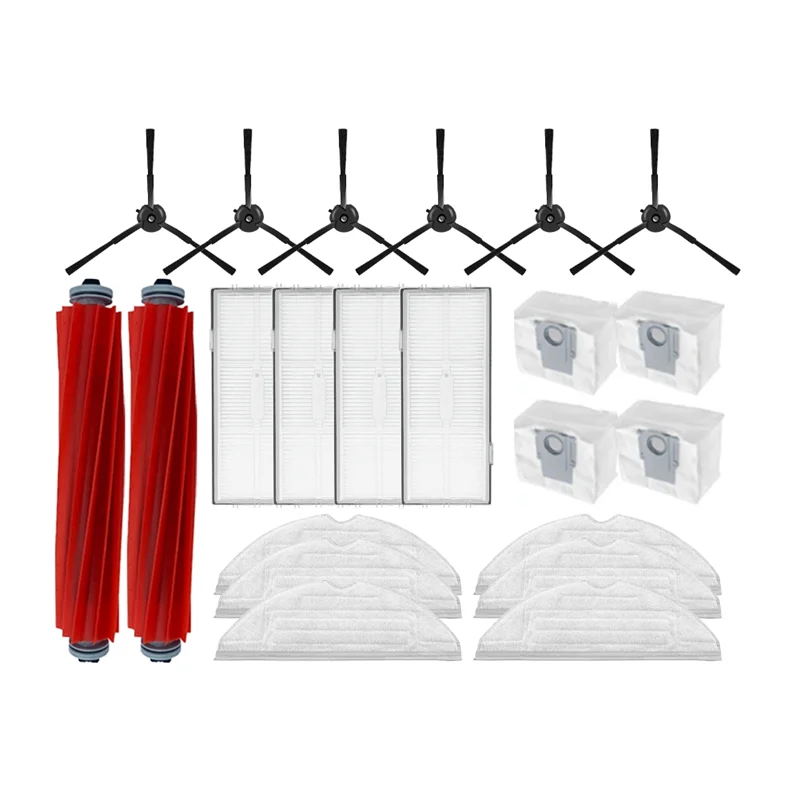 

Fit For Roborock S7 Max Ultra Q100TSC Parts Main Roller Side Brush Hepa Filter Mop Pad Cloth Dust Bag Accessories-AA26