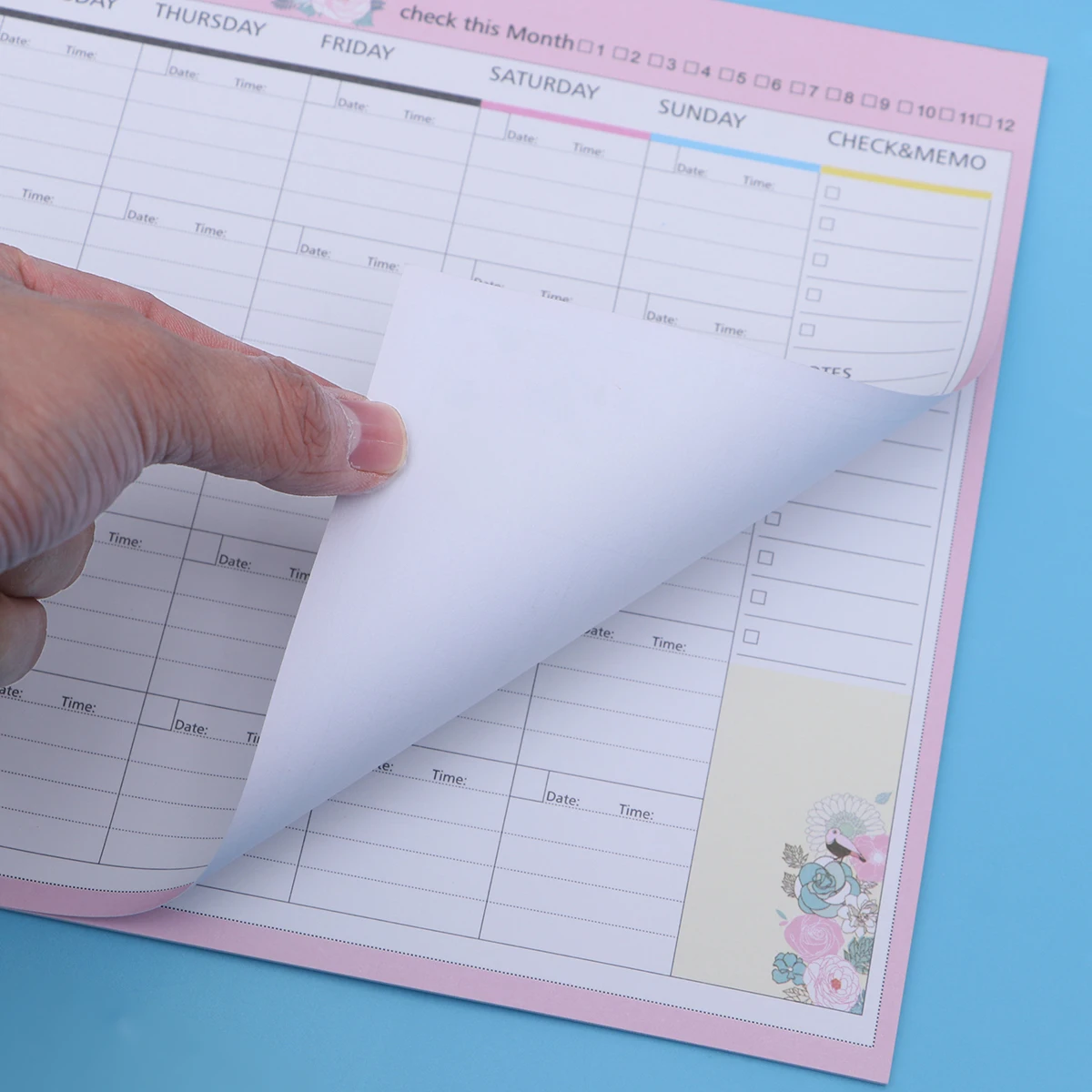 

20 Sheets Monthly Schedule Calendar Book Notebook Refrigerator Paper Planner Office Agenda