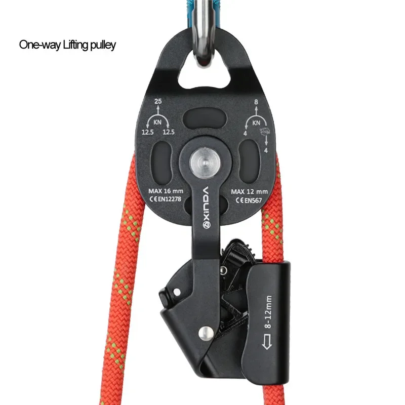 

1.25Ton One-way Pulley Lifting Heavy Objects Pull-up Tool Super Light Device Ascenders Lifter Drag Lifting Equipment