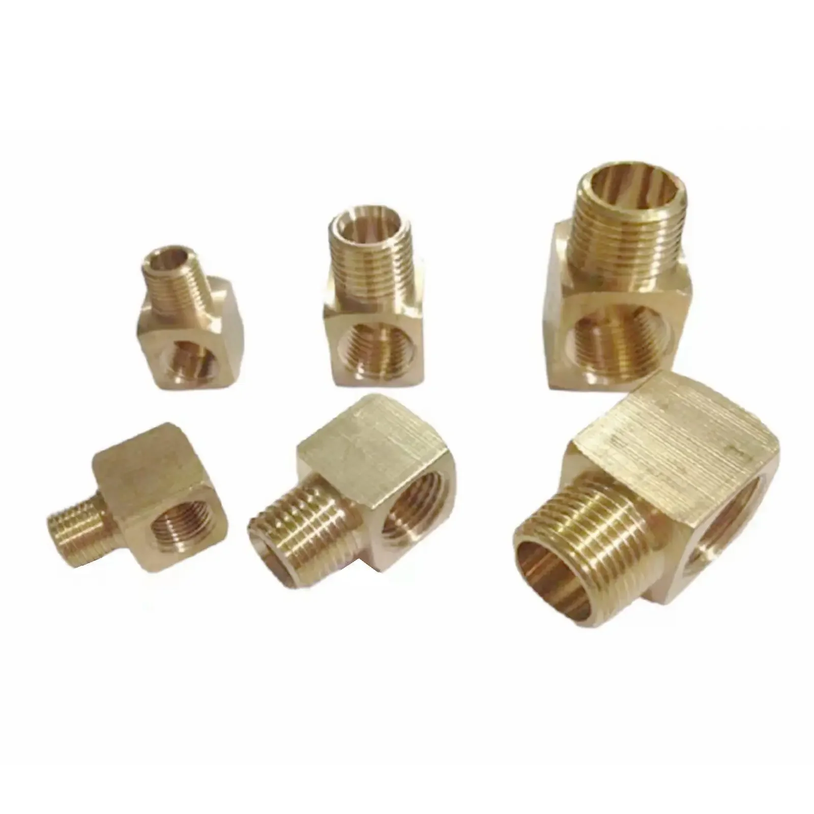 

LOT 5 M5 M6 M8 M10 Metric 1/8" 1/4" 3/8" 1/2" BSPP Thread Male-Female Elbow Brass Oil Pipe Fitting Lube Tubing Manifold Block