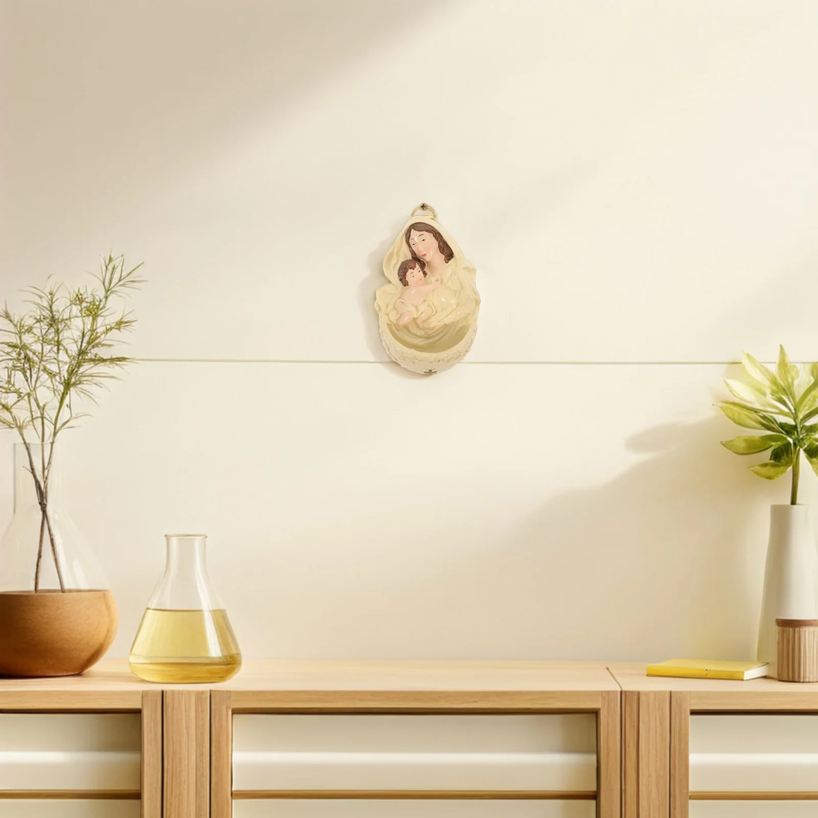 

Christian Wall Decor Resin Nativity Scene Ornament for Prayer Corner Bethlehem Manger Display Catholic Christmas Gift First