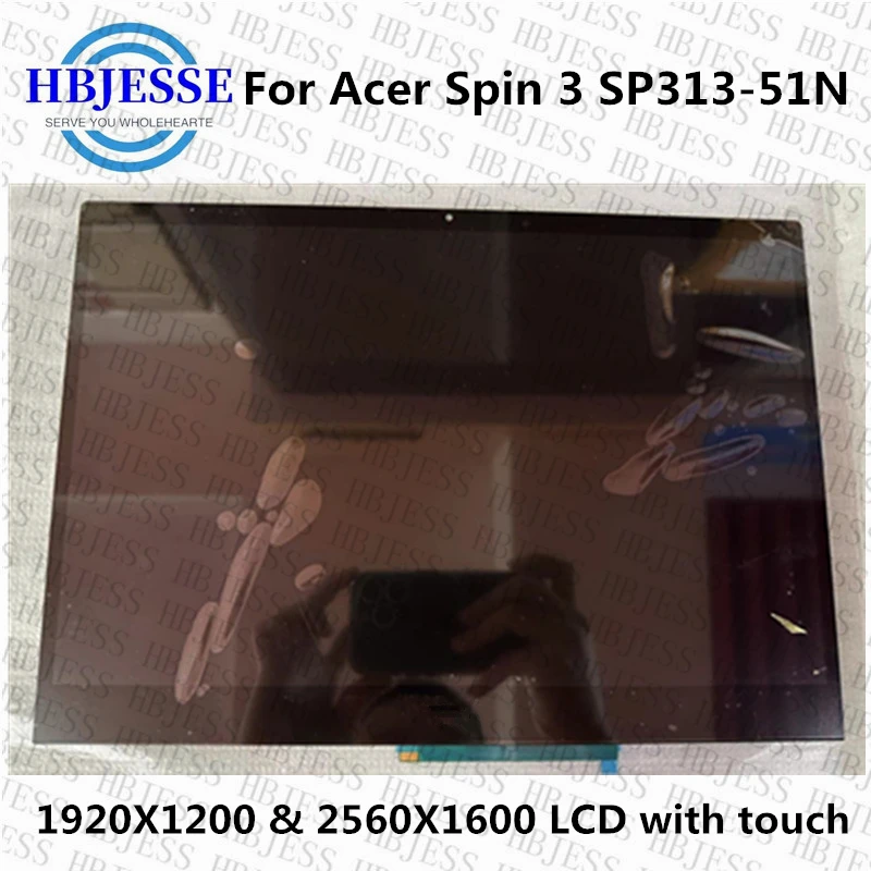 Original 13.3'' For Acer Spin 3 SP313-51N notebook Touch Digitizer+ IPS LCD LED Screen Matrix Assembly Display No frame