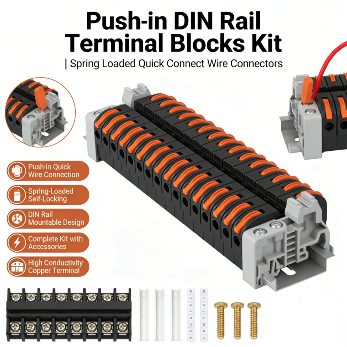 

Электрические соединители для проводов, 20-контактные, быстрые, универсальные, компактные, для кабелей, с винтовым креплением, клеммные колодки с возможностью закручивания винтов