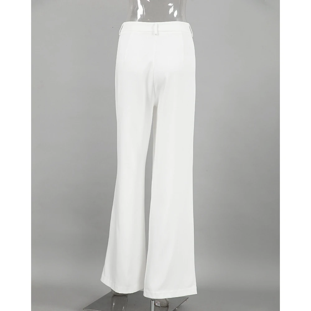 Office Lady White Pants Loose Fit Casual Women Elegant Wide Leg Pants Women Long Pants Summer Pants Women