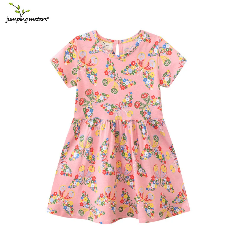 

Jumping Meters 2-7T Princess Girls Dresses Butterflies Cotton Kids Clothing Summer Hot Selling Cute Toddler Baby Costume