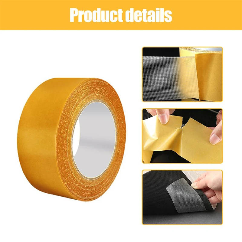 10m Strong Adhesive Double-sided Gauze Fiber Mesh Tape Mesh Traceless Translucent Super Viscosity Adhesive High Waterproof