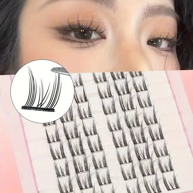 Kit de Extensión de 60 Piezas con Pestañas de Pata de Gato para Ojos Más Grandes 6