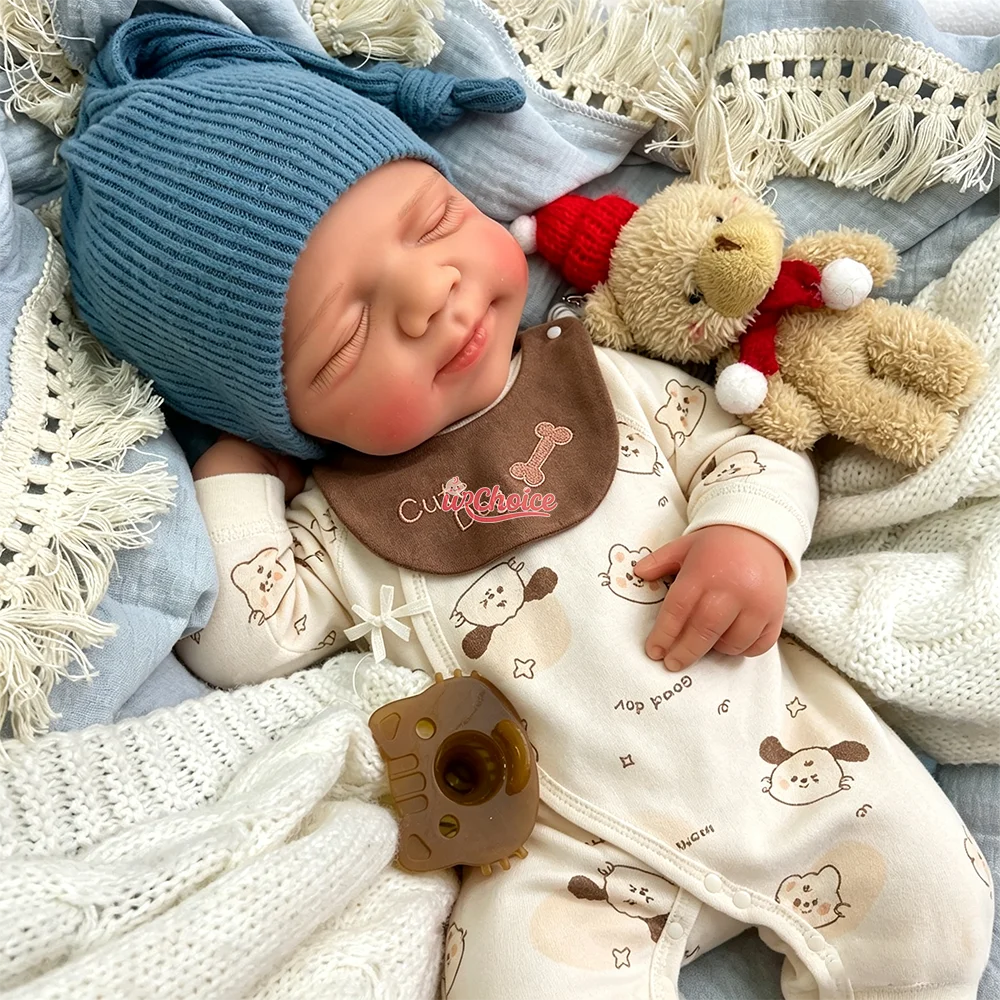 Lifelike 20 Inch Open Mouth Silicone Reborn Doll Pascale Hand-Painted Visible Veins Reborn Doll Newborn Pacifier For Easter Gift