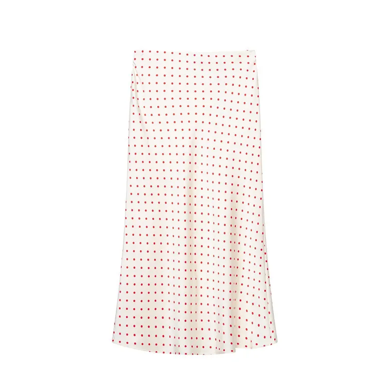 Dave&Di New European And American Style Women's Fashion Temperament Elegant Silk Texture Half Skirt