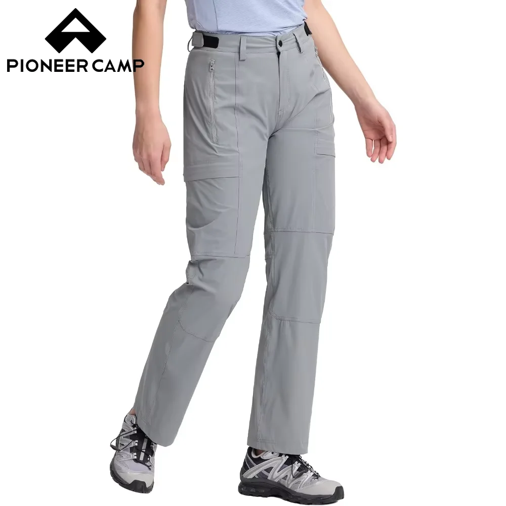 Pioneer Camp Women's Pants Cargo Hiking Outdoor Clothes Packable Ultra-Light Stretch Work Travel Pants with 4 Pockets Trail