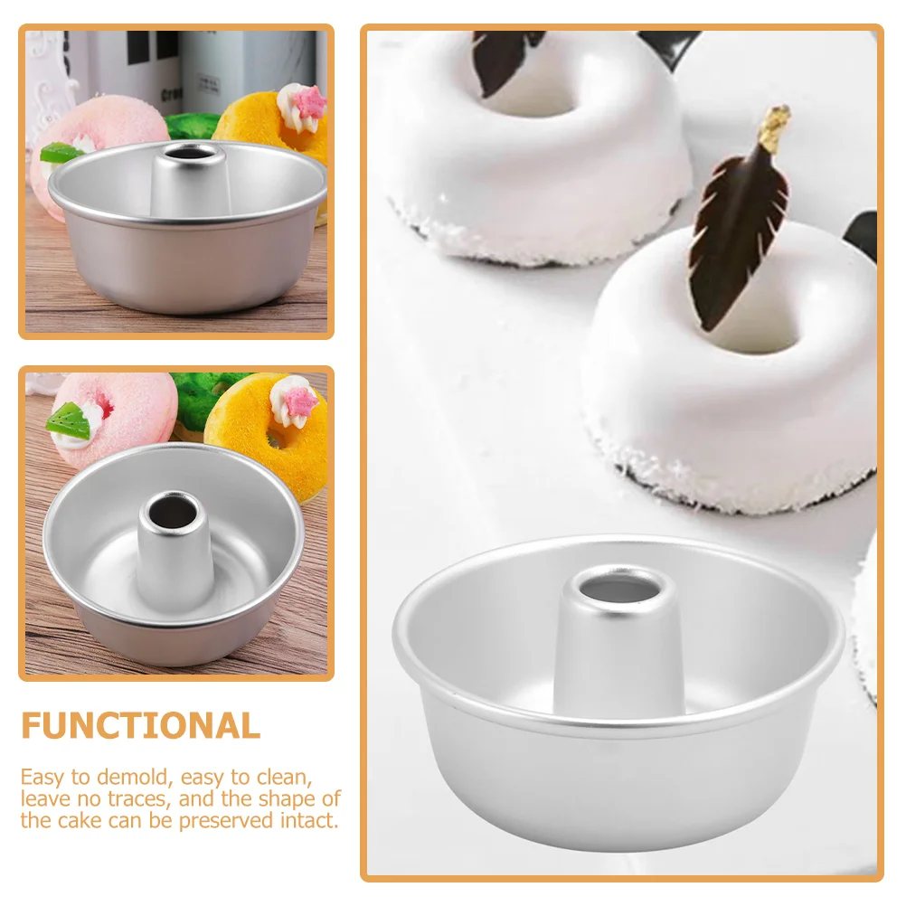 Angel Food Cake Pan Non-Stick Chiffon Tube Pan Aluminium Alloy Donut Mold Doughnut Baking Pans Muffin Pan Oven Baking Tin