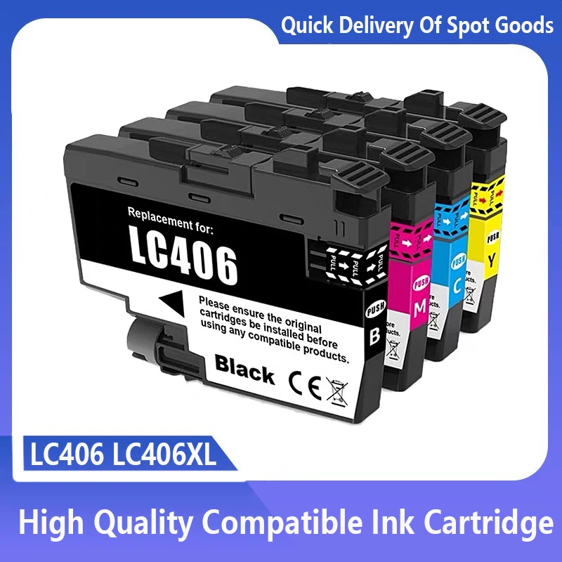 LC406 LC-406 LC-406XL LC406XL Compatible Ink cartridge for Brother MFC-J4335DW J4345DW J4535DW J5855DW J5955DW J6555DW J6955DW