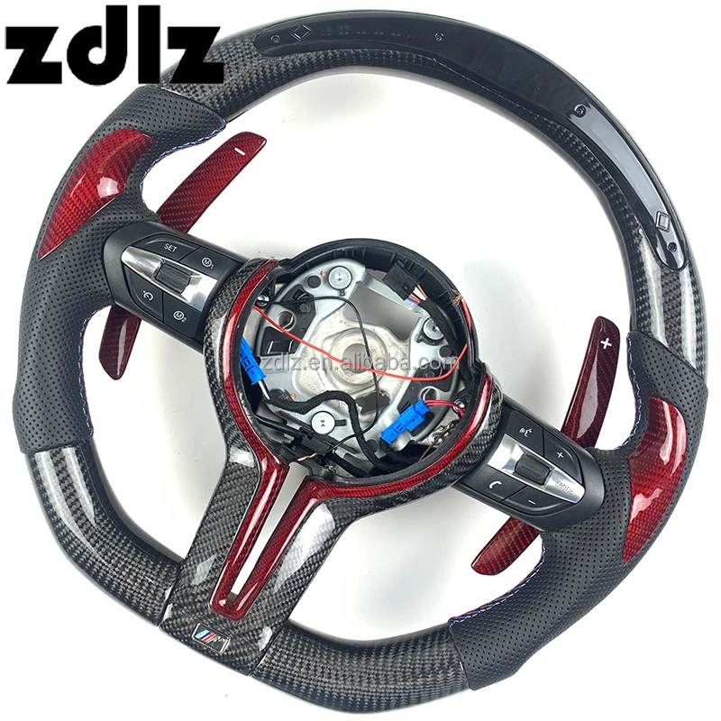 

Custom LED Carbon Fiber Steering Wheel with Shift paddles For BMWS M1 M2 M3 M4 M5 F10 F82 F30 F32 Steering Wheel