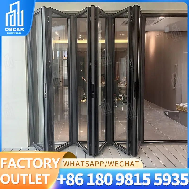 

Customizable EuropeanStyle Accordion Bifold Door for Office Spaces Ideal FactoryMade Solution Bifold Door