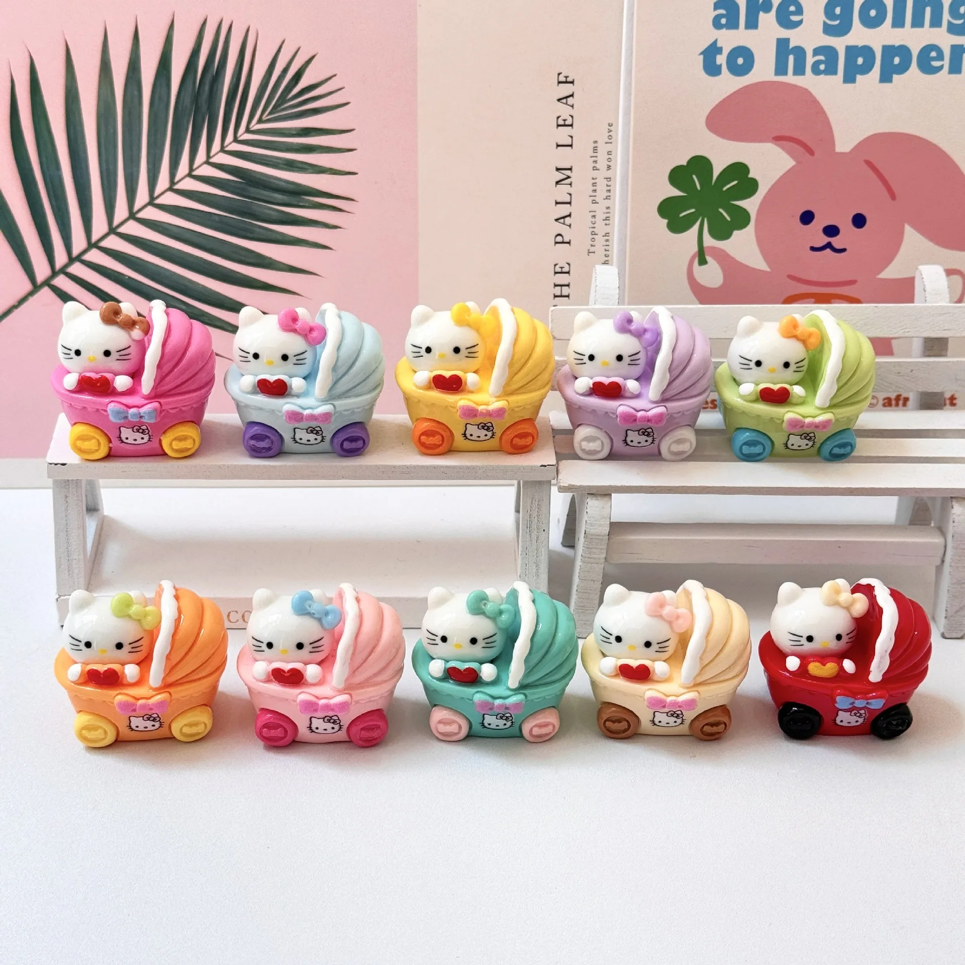 

10 штук настольных украшений KT Cat, милые аксессуары «сделай сам» для столешницы, украшения для автомобилей и подарочные товары.