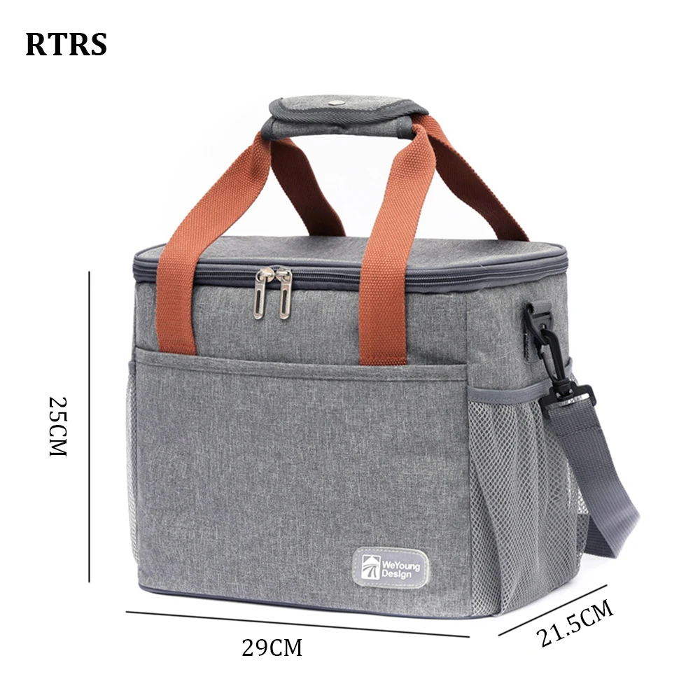 15L Outdoor  Portable Camping Bag Large Capacity Cooler Shoulder Bag Nauture Hike Lunch Ice Picnic Box Waterproof Tote Bag