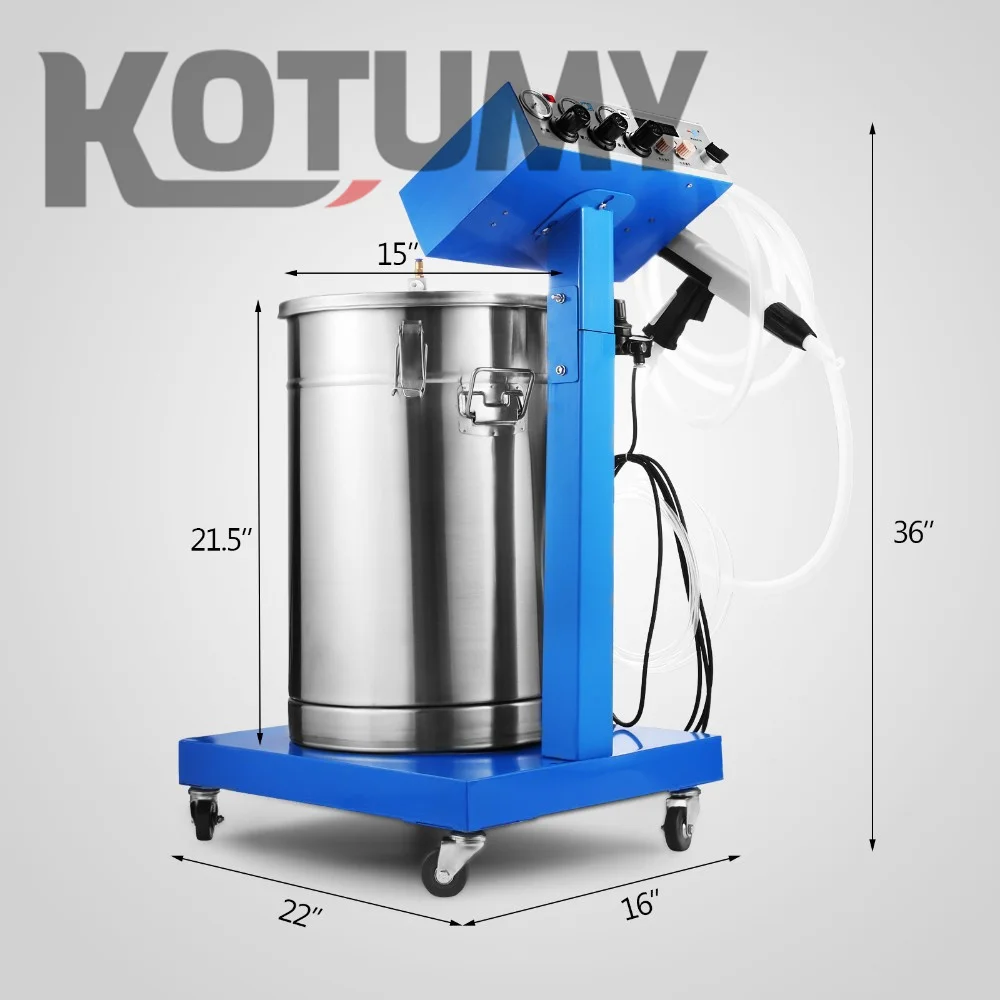 50W WX-958 Electrostatic Spray Powder Machine 45L Large Capacity Hopper 100KV Output Portable Metal Hardware Spraying